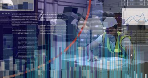 Warehouse Analysis with Financial Data Overlay in Logistics - Download Free Stock Images Pikwizard.com