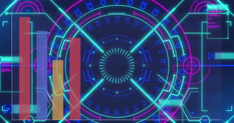 Futuristic HUD Display with Scanning and Data Visualization