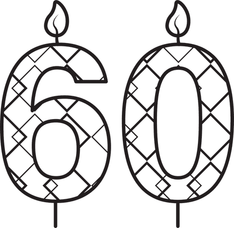 Black Birthday Number 60 on Transparent Background Clipart - Download Free Stock Videos Pikwizard.com