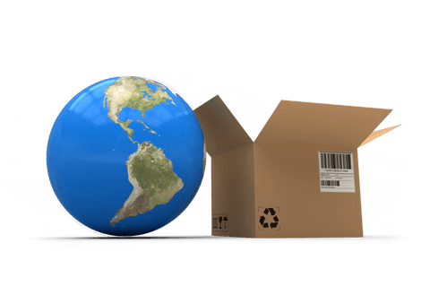 Transparent Globe Entering Box Emphasizing Global Shipping Concept - Download Free Stock Videos Pikwizard.com