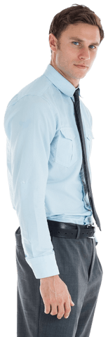 Confident Businessman Standing in Formal Attire Transparent Background