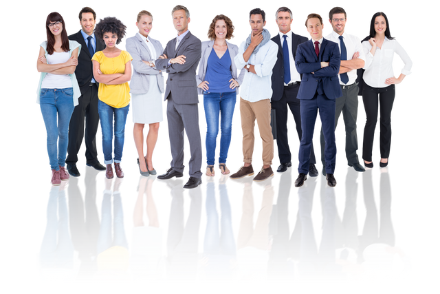 Transparent Group of Diverse Business People with Arms Crossed - Download Free Stock Videos Pikwizard.com