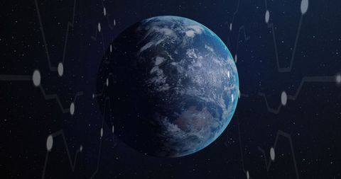 Global Connections and Digital Interface with Planet Earth - Download Free Stock Images Pikwizard.com
