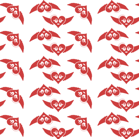 pattern of red winged hearts on transparent background - Download Free Stock Videos Pikwizard.com