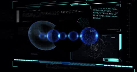 Futuristic Digital Interface with Data and Networks