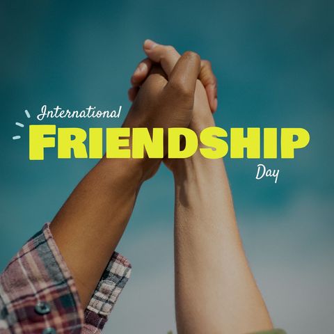multiracial hands celebrating international friendship day - Download Free Stock Templates Pikwizard.com
