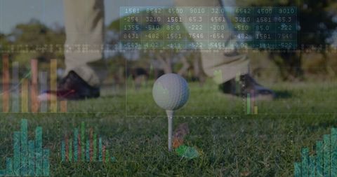 Golf and Data Technology Integration in Outdoor Setting