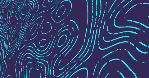 Abstract blue wavy lines on dark background