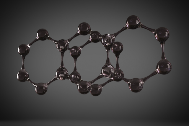 Close-up of Black Transparent Molecule Model on Dark Background - Download Free Stock Videos Pikwizard.com