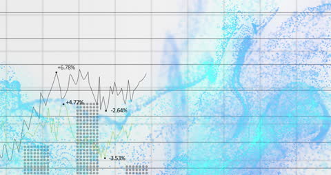 Abstract Digital Graph with Data Analytics Overlay