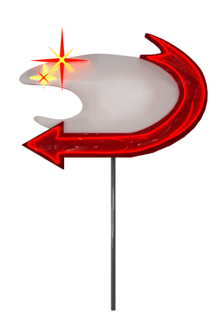 retro neon bomb arrow on transparent background with red glow - Download Free Stock Videos Pikwizard.com