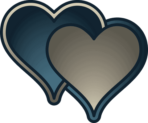 Intertwined Blue Hearts on Transparent Background - Download Free Stock Videos Pikwizard.com