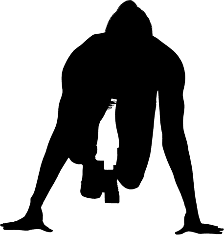 Silhouette of woman on transparent background for lifestyle and sport