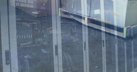 Warehouse and Technology Concept with Server Overlay