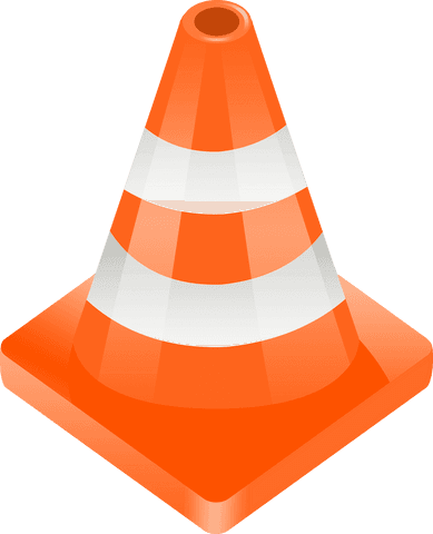 transparent vector icon of bright orange traffic cone - Download Free Stock Videos Pikwizard.com