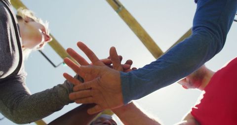 Diverse Group Enjoying Team Spirit After Achieving Fitness Goal - Download Free Stock Images Pikwizard.com