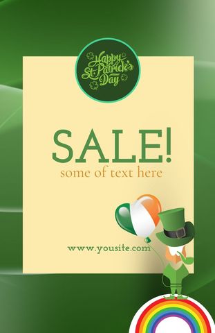 St. Patrick's day celebration sale invitation template