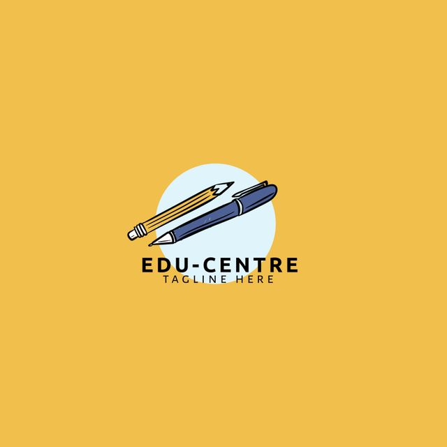 Academic and Creative Services Logo with Pen and Lightning Bolt - Download Free Stock Templates Pikwizard.com