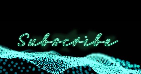 Neon Subscribe Text with Abstract Waving Mesh Background - Download Free Stock Images Pikwizard.com