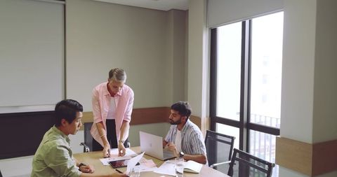 Business Meeting Collaboration with Technology