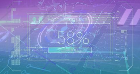 Futuristic Digital Interface with Data Loading Progress - Download Free Stock Images Pikwizard.com