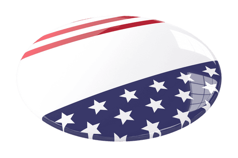 usa flag colors button badge on transparent background - Download Free Stock Videos Pikwizard.com