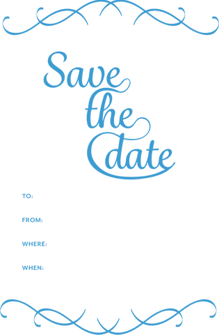 elegant blue save the date transparent design template - Download Free Stock Videos Pikwizard.com