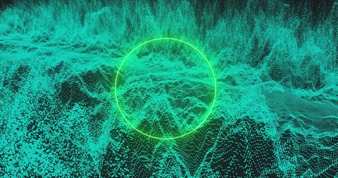 Dynamic Neon Circuit Lines on Abstract Grid Mesh - Download Free Stock Images Pikwizard.com