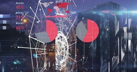 Futuristic Data Visualization of Urban Technological Network