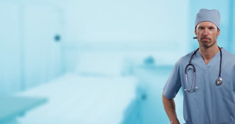 Confident Doctor in Hospital Setting with Modern Technology