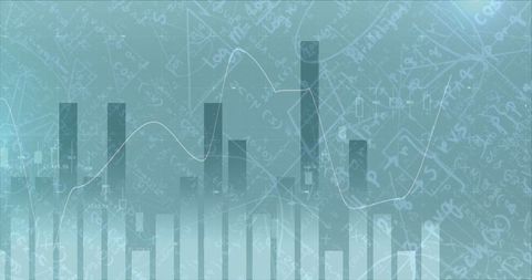 Digital Data Lines with Mathematical Equations on Blue Background - Download Free Stock Images Pikwizard.com