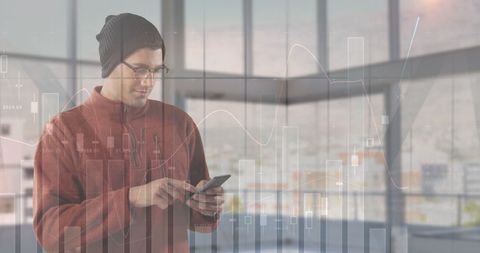 Businessman Managing Finance Data with Smartphone in Modern Office - Download Free Stock Images Pikwizard.com