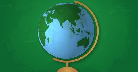 Spinning Globe on Wooden Stand with Green Background - Download Free Stock Images Pikwizard.com
