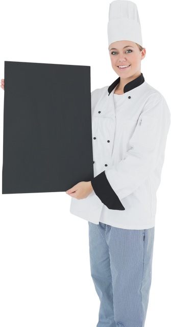 Transparent Chef Holding Blank Card, Culinary Advertisement Template - Download Free Stock Videos Pikwizard.com