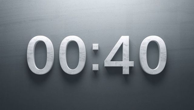 Minimalist Industrial Countdown Timer Display