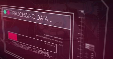 Digital Data Processing Interface on Futuristic Screen - Download Free Stock Images Pikwizard.com
