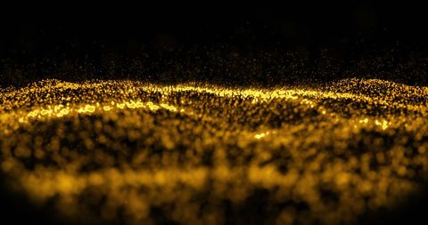 Glowing Yellow Digital Wave on Dark Background - Download Free Stock Images Pikwizard.com