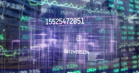 Abstract Financial Data Analytics Concept with Numerical Screens