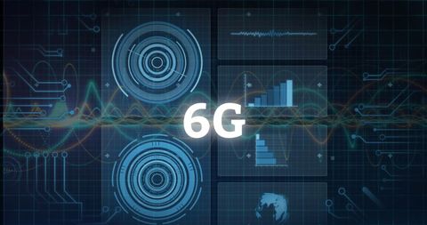 Futuristic 6G Technology Concept with Data and Connections - Download Free Stock Images Pikwizard.com