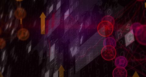 Digital Financial Data Visualization with Arrows and Symbols - Download Free Stock Images Pikwizard.com
