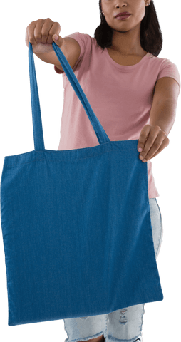 transparent holding denim tote bag fashion statement - Download Free Stock Videos Pikwizard.com