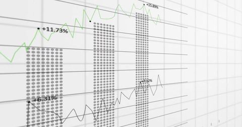 3D Financial Data Imagery with Graphs and Charts on White - Download Free Stock Images Pikwizard.com