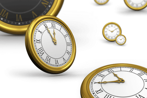 Golden Clocks on Transparent Background Conceptual Illustration - Download Free Stock Videos Pikwizard.com