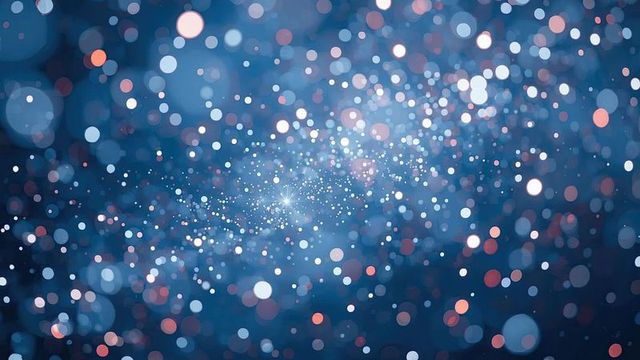 Cosmic luminous bokeh with glittering starry effect