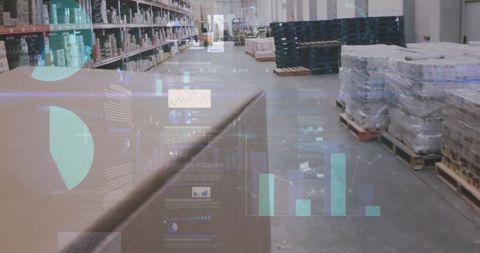 Futuristic Data Analytics in Empty Warehouse Environment - Download Free Stock Images Pikwizard.com