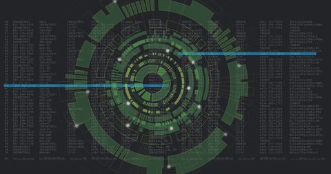 High-Tech Data Scope Interface on Black Background - Download Free Stock Images Pikwizard.com