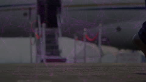 Global Business Network Connections at Airport Tarmac