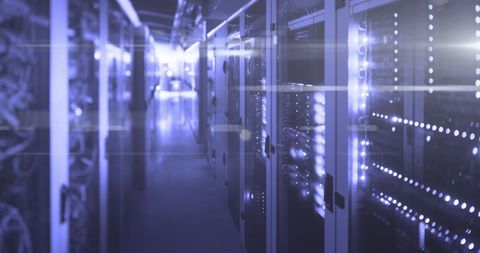 Futuristic QR Code with Server Racks in Background - Download Free Stock Images Pikwizard.com