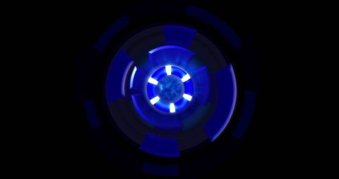 Futuristic Blue Digital Spinning Tech Interface Concept - Download Free Stock Images Pikwizard.com