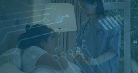 Telemedicine Concept with Doctor and Hospital Patient